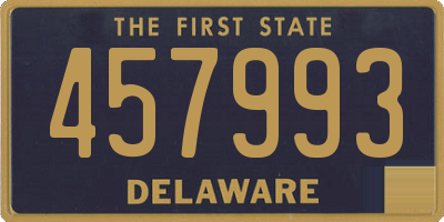 DE license plate 457993