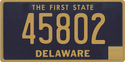 DE license plate 45802