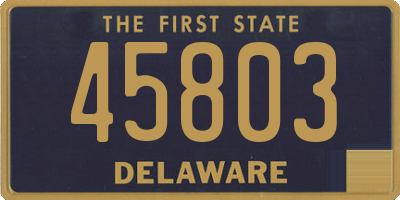 DE license plate 45803