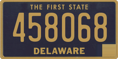 DE license plate 458068