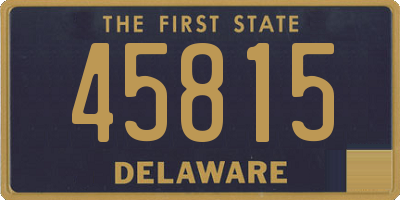 DE license plate 45815