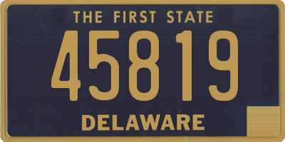 DE license plate 45819