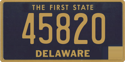 DE license plate 45820