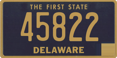 DE license plate 45822