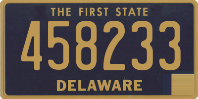 DE license plate 458233