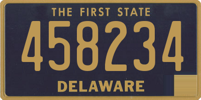 DE license plate 458234
