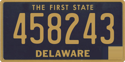 DE license plate 458243