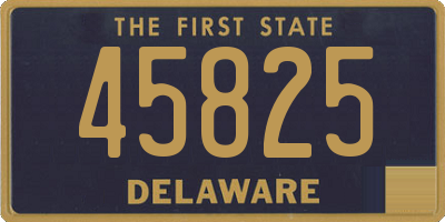 DE license plate 45825