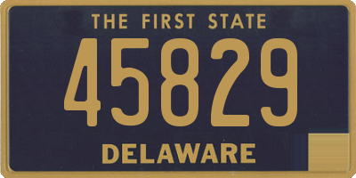 DE license plate 45829
