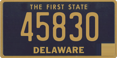 DE license plate 45830