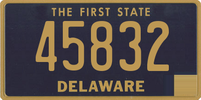 DE license plate 45832