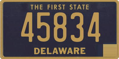 DE license plate 45834