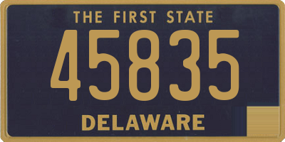 DE license plate 45835