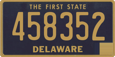 DE license plate 458352