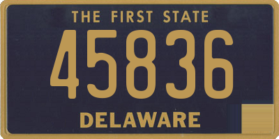 DE license plate 45836