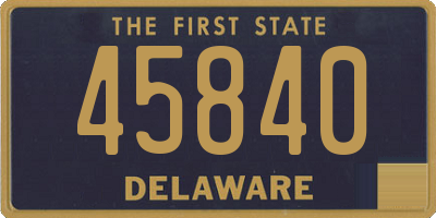 DE license plate 45840