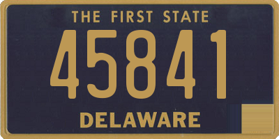 DE license plate 45841