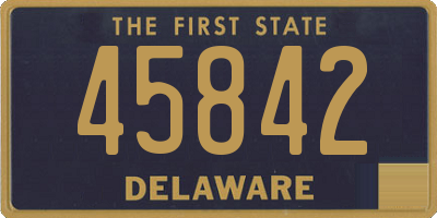 DE license plate 45842