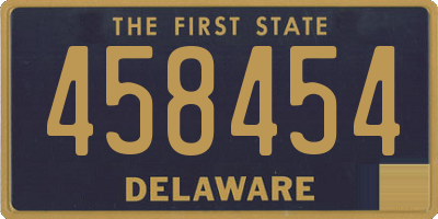 DE license plate 458454