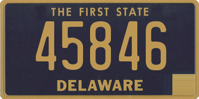 DE license plate 45846