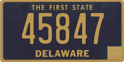 DE license plate 45847