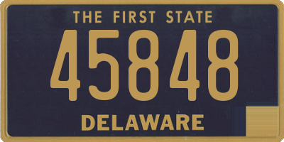 DE license plate 45848