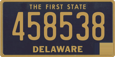 DE license plate 458538