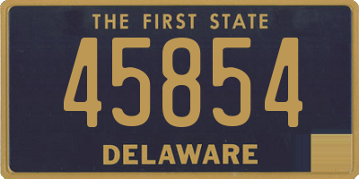 DE license plate 45854