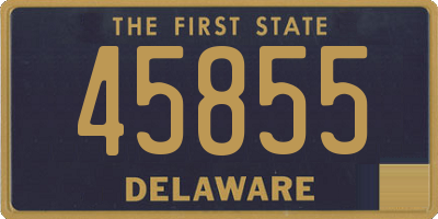 DE license plate 45855