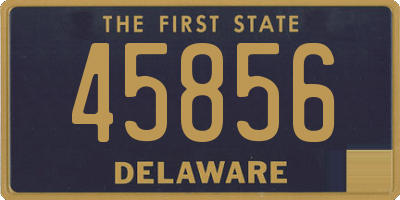DE license plate 45856