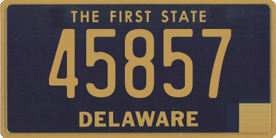 DE license plate 45857