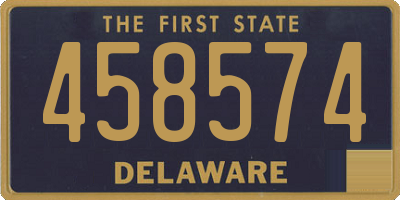 DE license plate 458574
