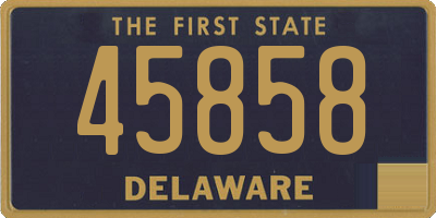 DE license plate 45858