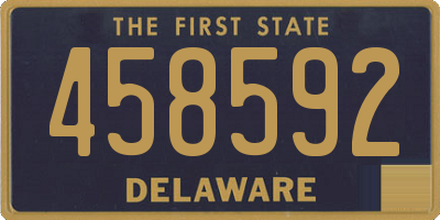 DE license plate 458592