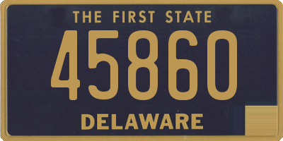 DE license plate 45860