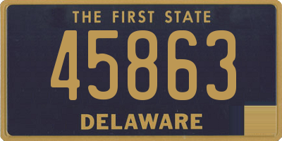 DE license plate 45863