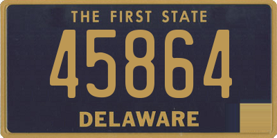 DE license plate 45864