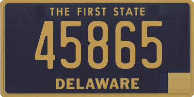 DE license plate 45865