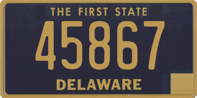 DE license plate 45867