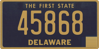 DE license plate 45868