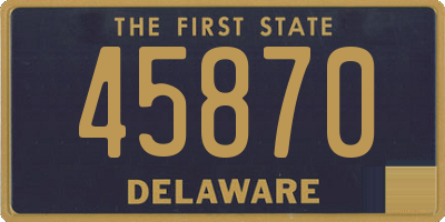 DE license plate 45870