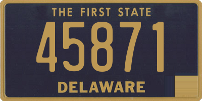 DE license plate 45871