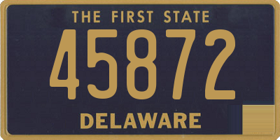 DE license plate 45872