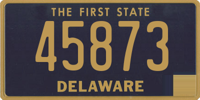 DE license plate 45873