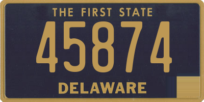 DE license plate 45874