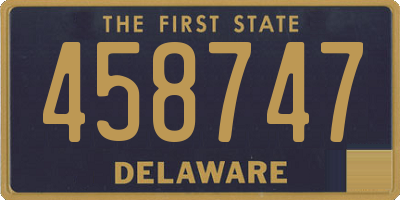 DE license plate 458747