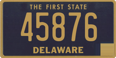 DE license plate 45876