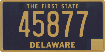 DE license plate 45877