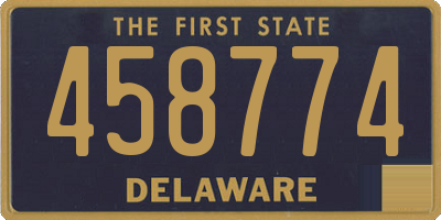 DE license plate 458774