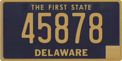 DE license plate 45878